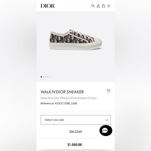Christian Dior WALK’N’DIOR Sneakers Women’s Size 7